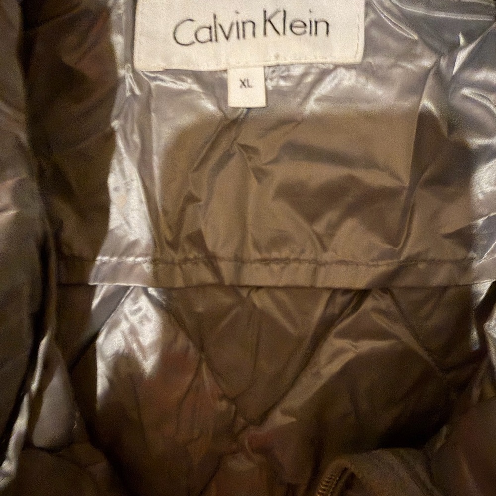Calvin Klein Metallic Gray Quilted Jacket